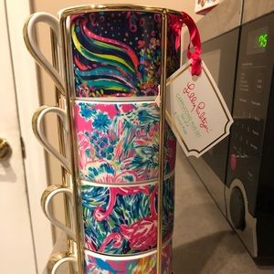 Lilly Pulitzer cappuccino mugs - set of 4
